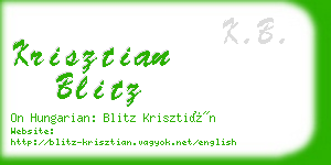 krisztian blitz business card